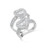 Enchante Twin Teardrop Baguette Ring - Zen Diamond India