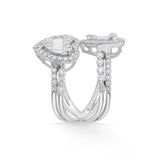 Enchante Twin Teardrop Baguette Ring - Zen Diamond India