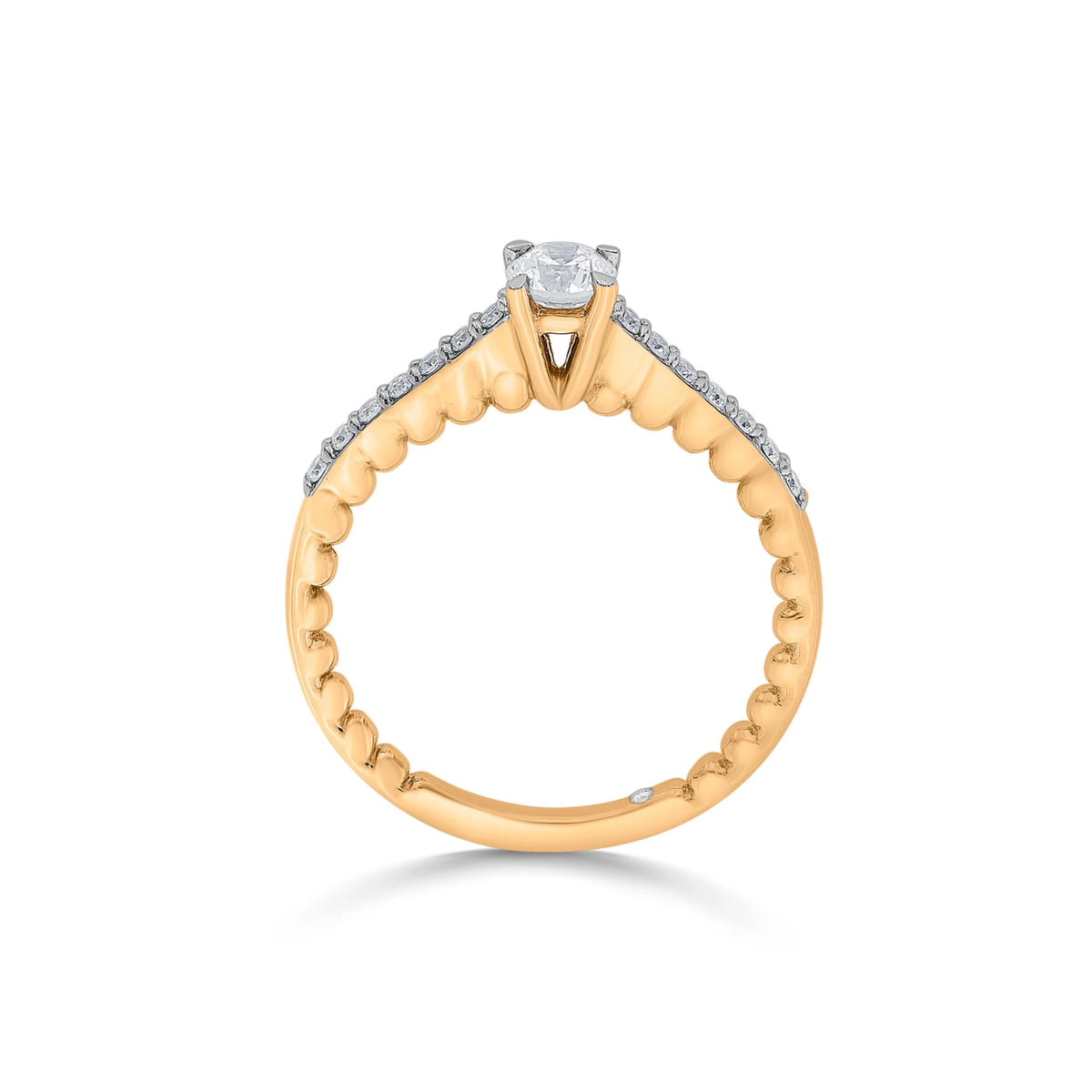Solitaire Rope of Light Ring - Zen Diamond India