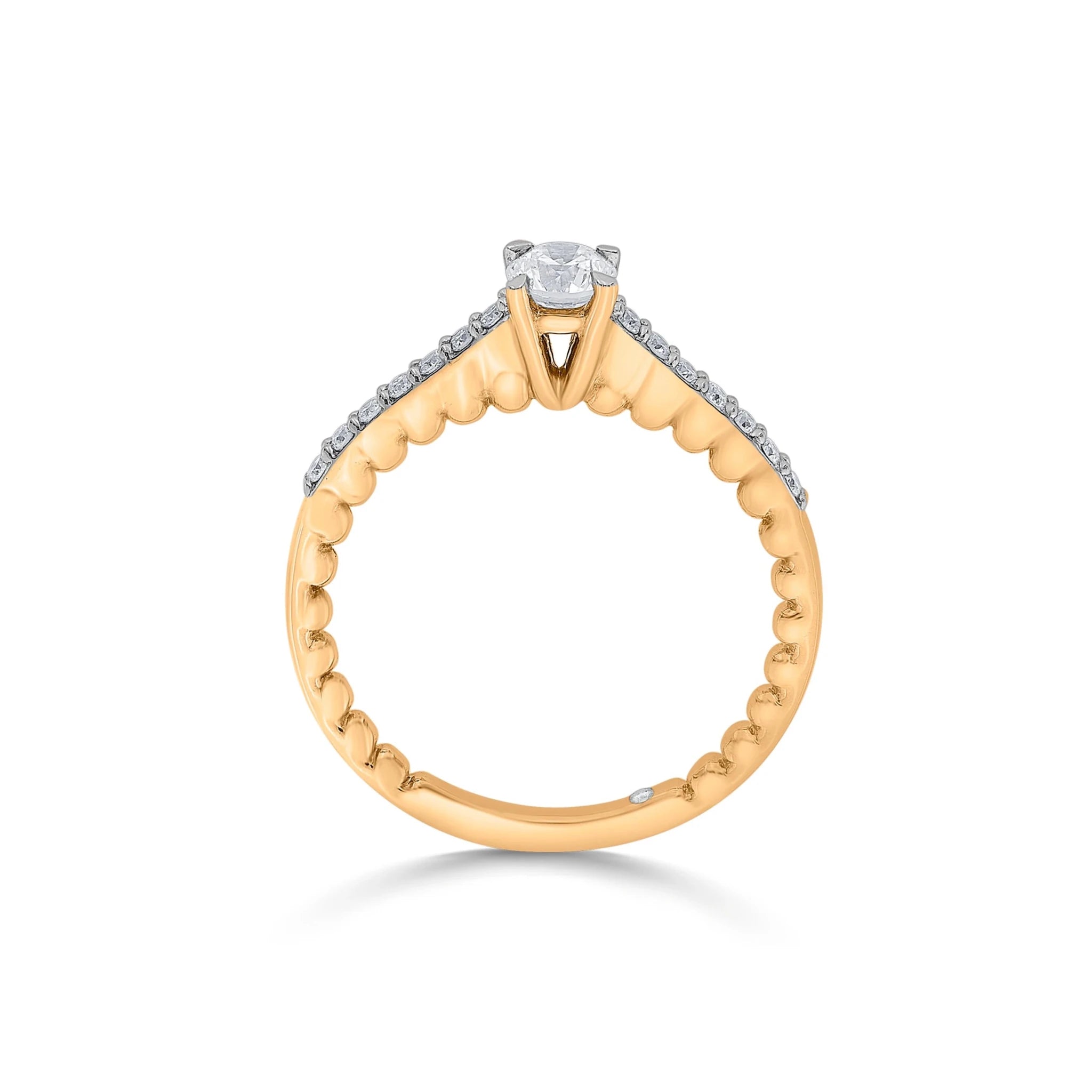 Solitaire Rope of Light Ring - Zen Diamond India