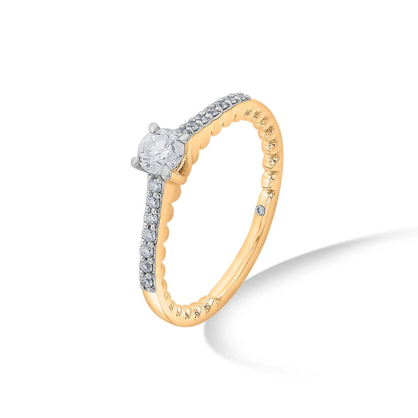 Solitaire Rope of Light Ring - Zen Diamond India