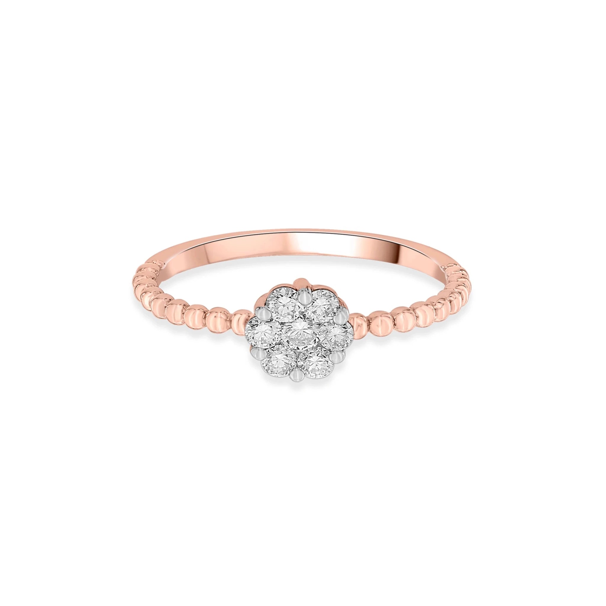 Boujee Daisy Glow Orbit Ring - Zen Diamond India