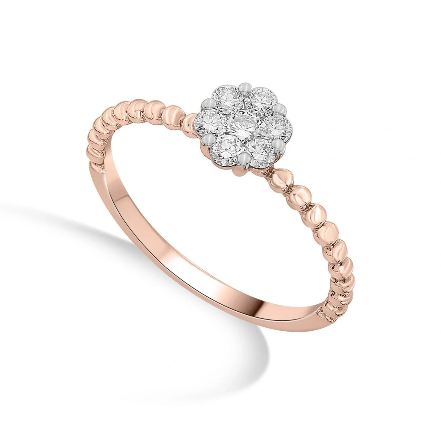 Boujee Daisy Glow Orbit Ring - Zen Diamond India