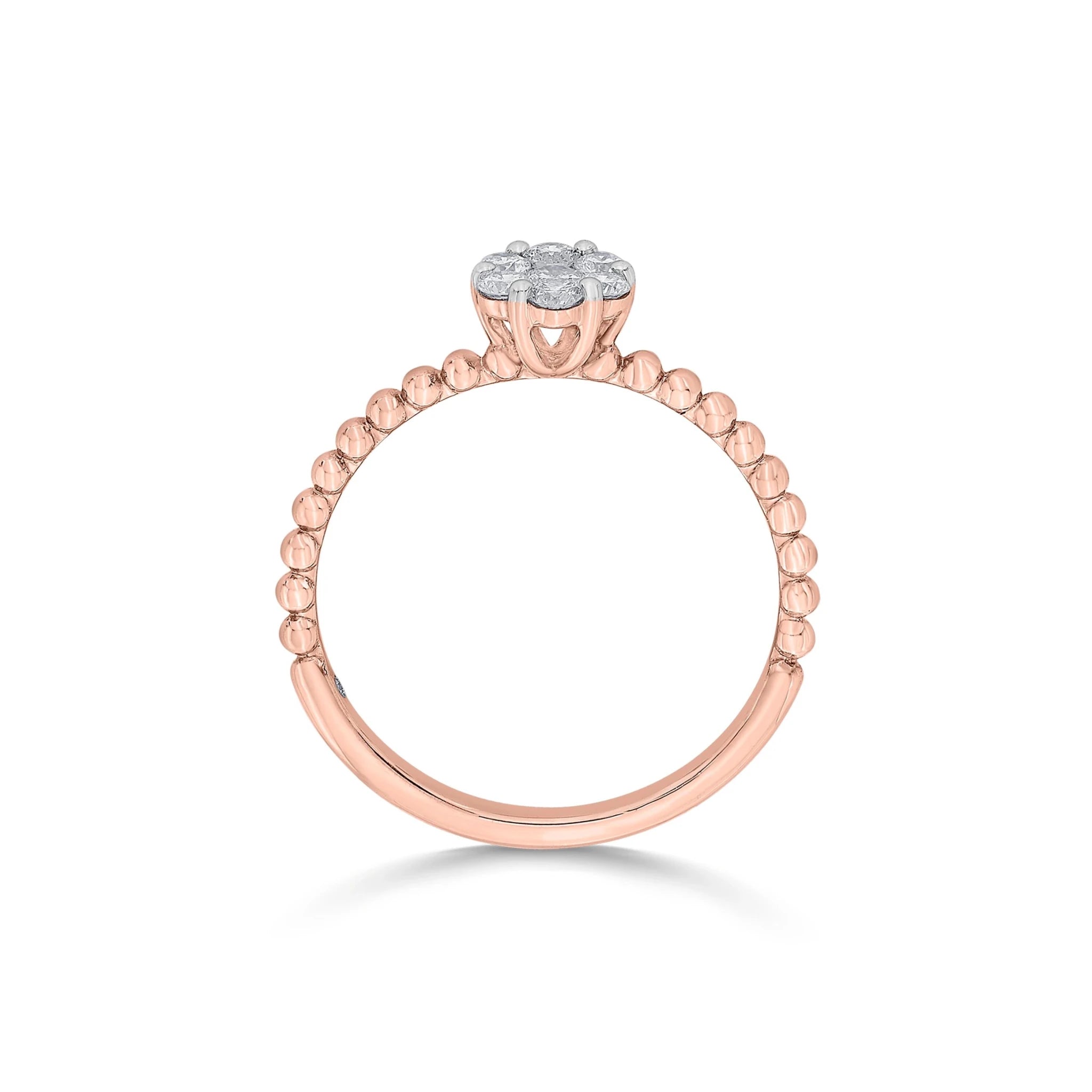 Boujee Daisy Glow Orbit Ring - Zen Diamond India