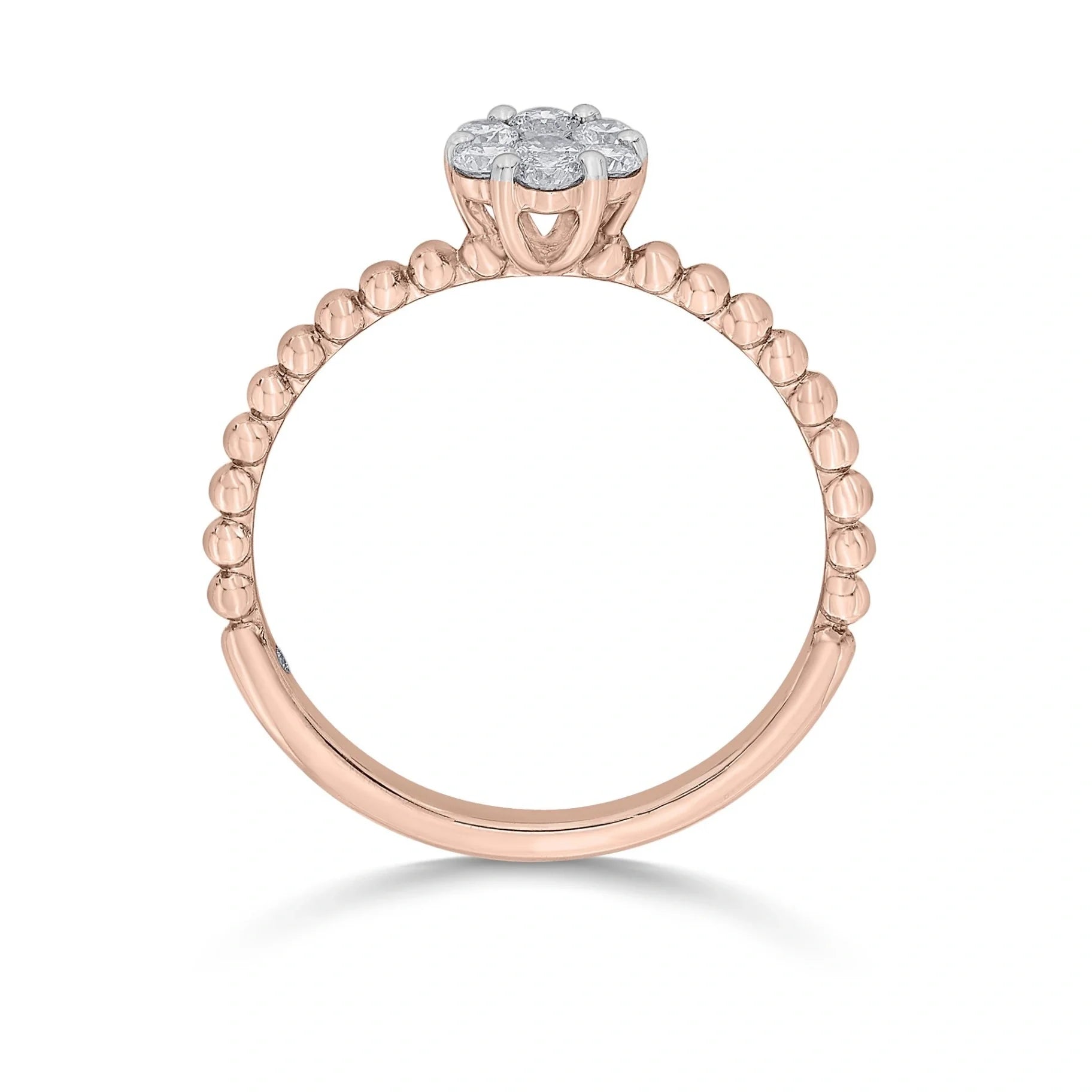 Boujee Daisy Glow Orbit Ring - Zen Diamond India
