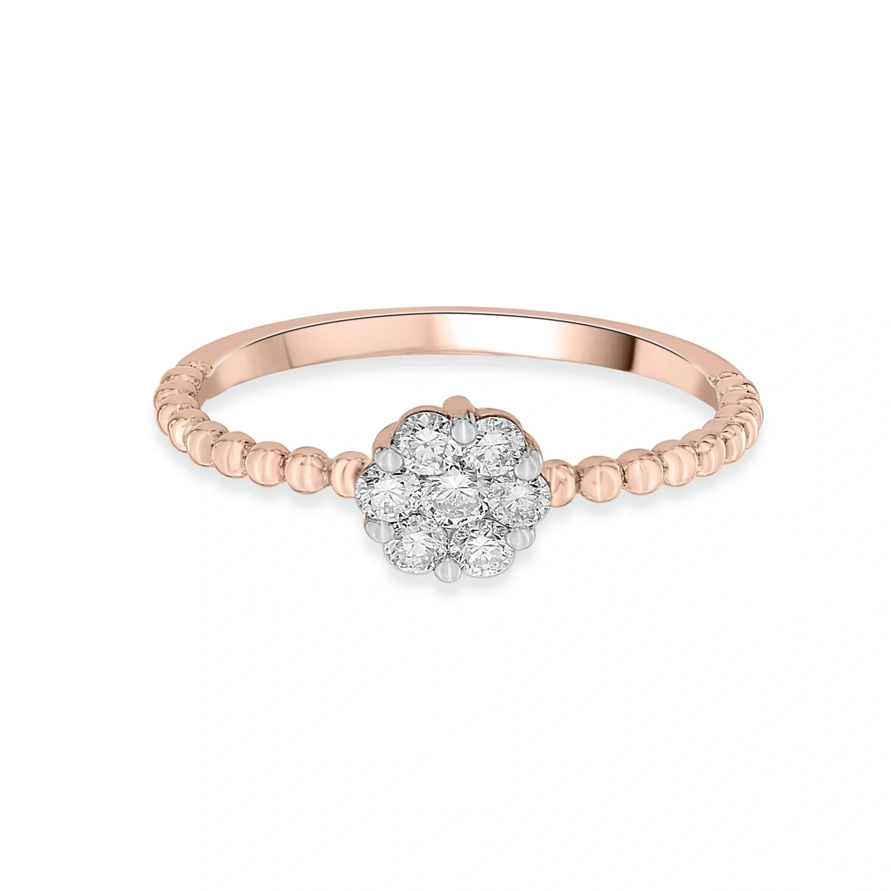 Boujee Daisy Glow Orbit Ring - Zen Diamond India