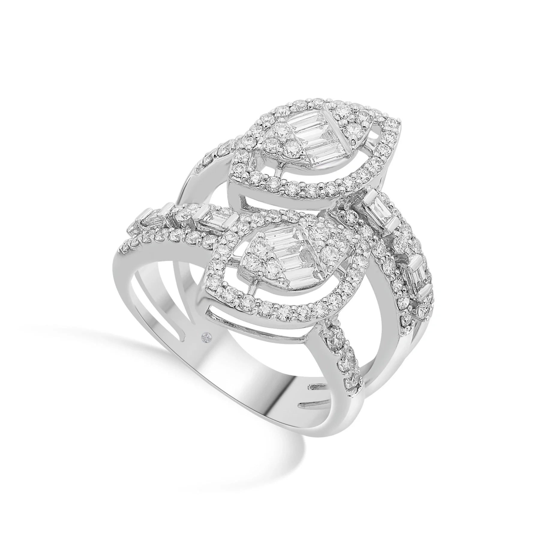 Enchante Double Marquise Baguette Ring - Zen Diamond India