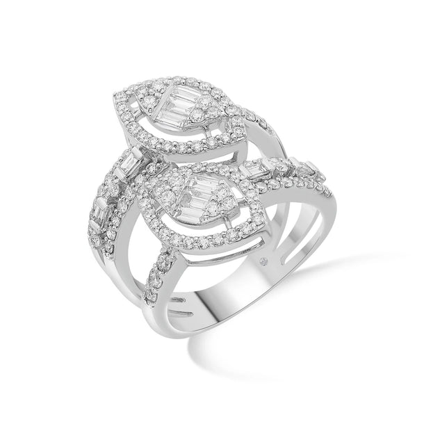 Enchante Double Marquise Baguette Ring - Zen Diamond India