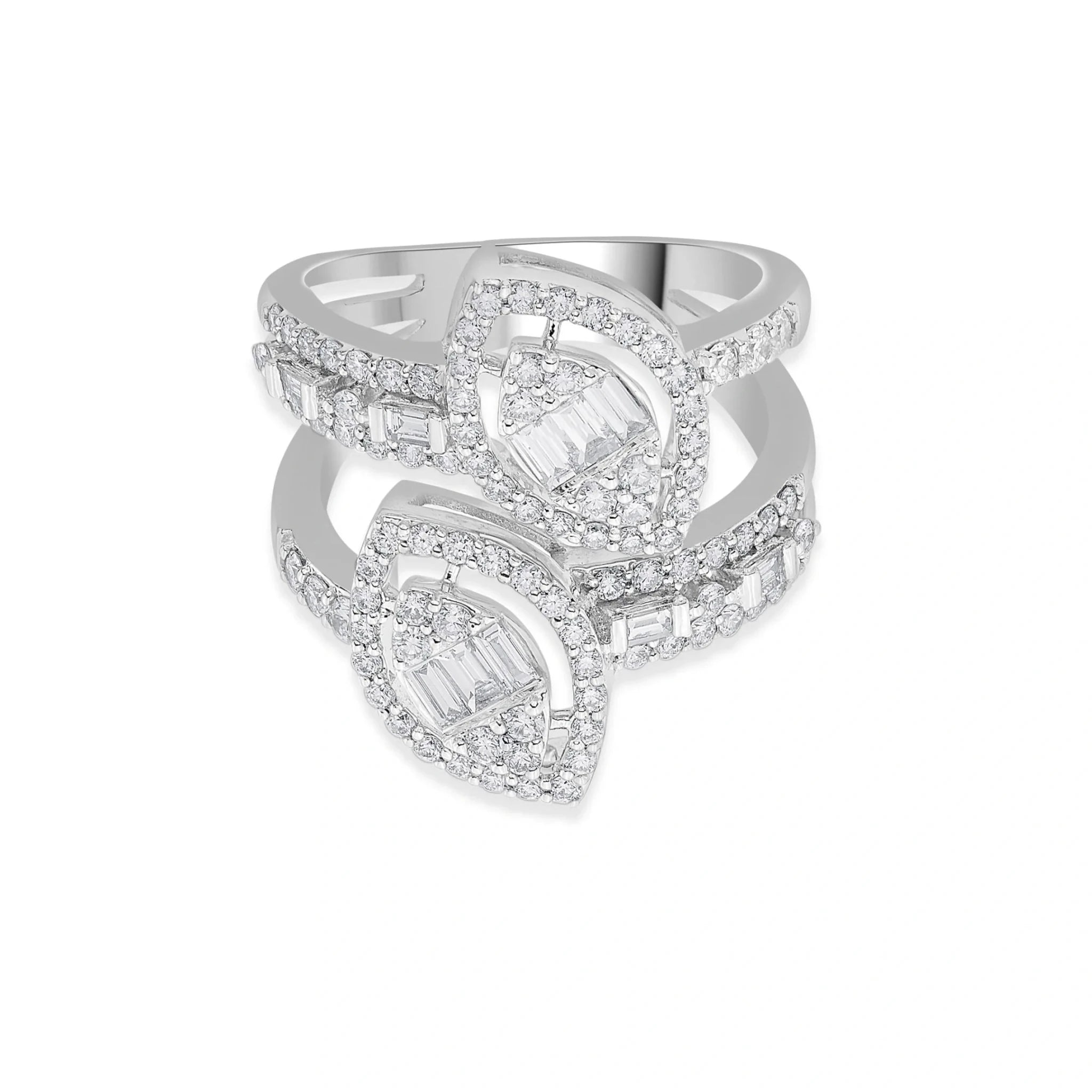 Enchante Double Marquise Baguette Ring - Zen Diamond India