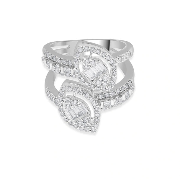 Enchante Double Marquise Baguette Ring - Zen Diamond India