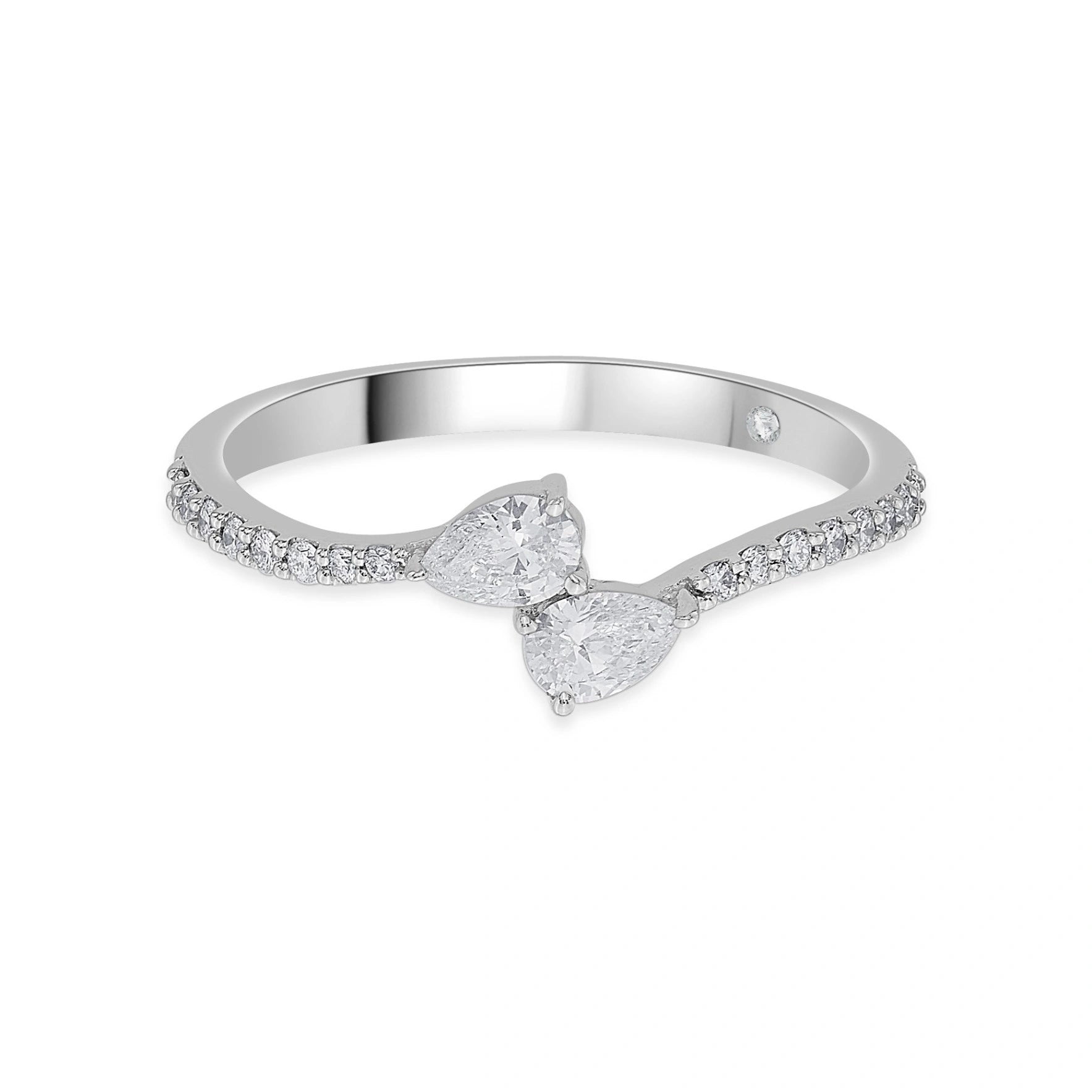 Zen Pirlanta Dewdrop Duet Ring - Zen Diamond India