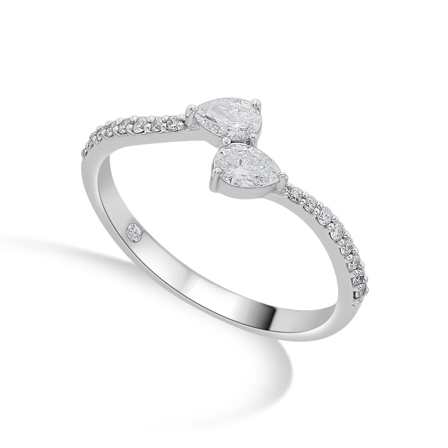 Zen Pirlanta Dewdrop Duet Ring - Zen Diamond India