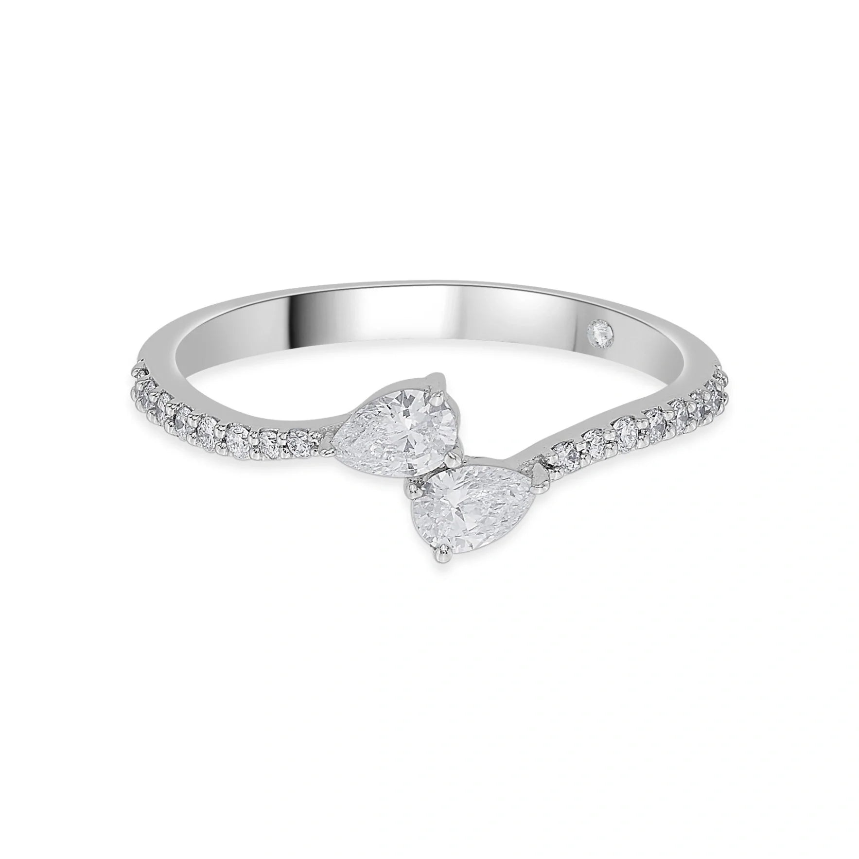 Zen Pirlanta Dewdrop Duet Ring - Zen Diamond India