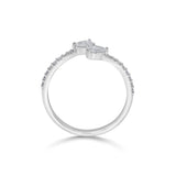 Solitaire Dewdrop Duet Ring