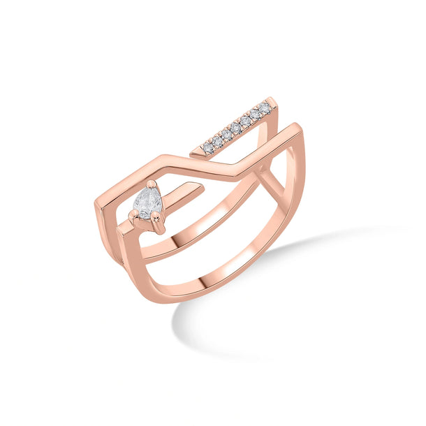 Boujee Velocity Arc Diamond Ring