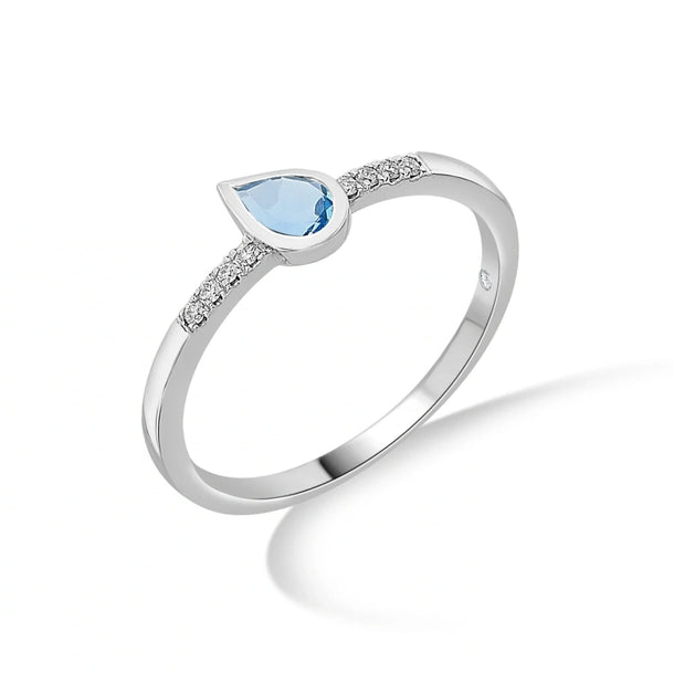 Color Pop Drop Elegance Ring in Blue Topaz