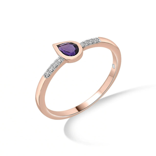 Color Pop Drop Elegance Ring in Amethyst