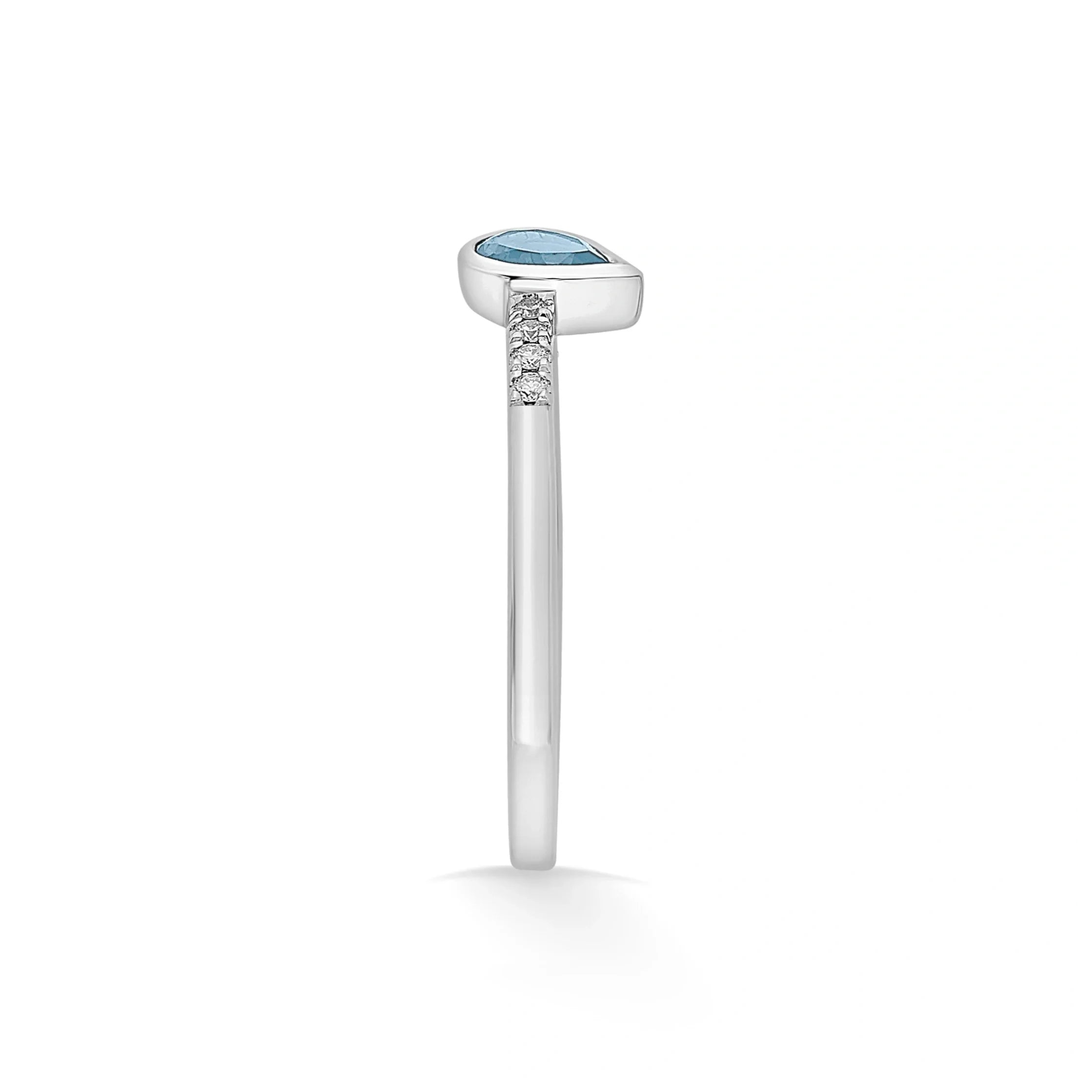 Color Pop Drop Elegance Ring in Blue Topaz - Zen Diamond India