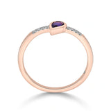 Color Pop Drop Elegance Ring in Amethyst