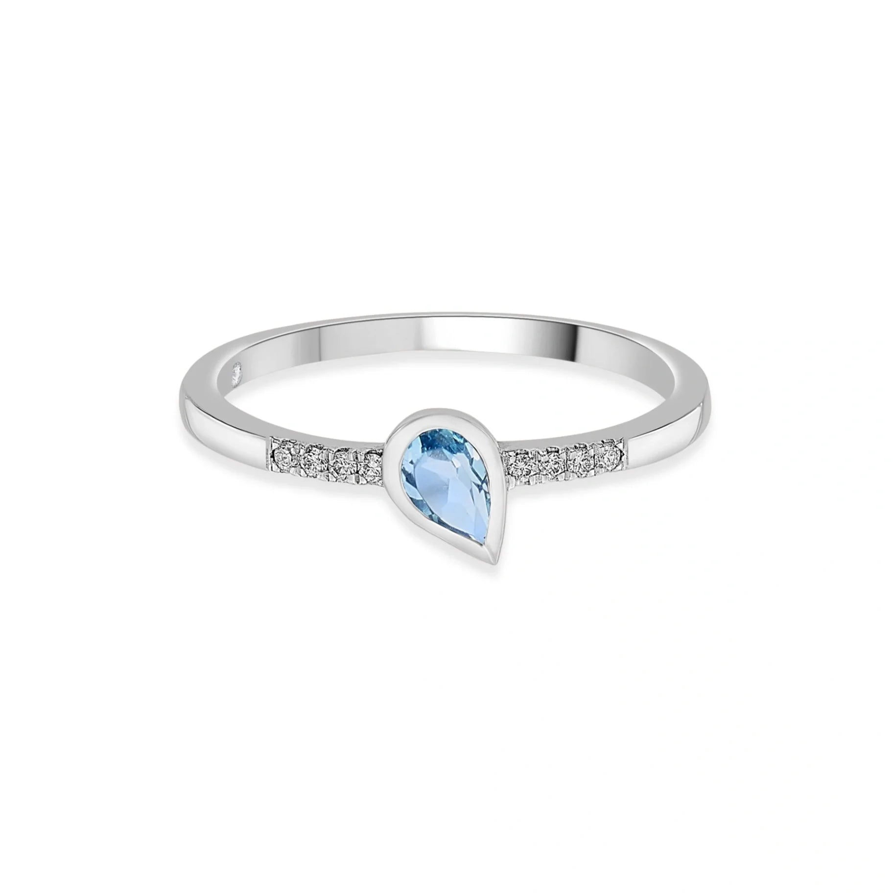 Color Pop Drop Elegance Ring in Blue Topaz - Zen Diamond India