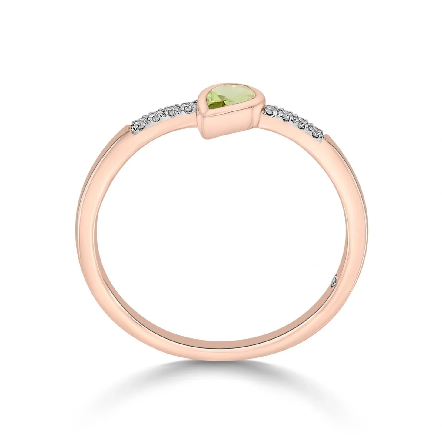 Color Pop Drop Elegance Ring in Peridot - Zen Diamond India