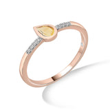 Color Pop Drop Elegance Ring in Citrine