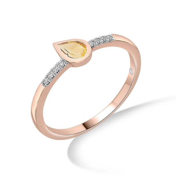 Color Pop Drop Elegance Ring in Citrine