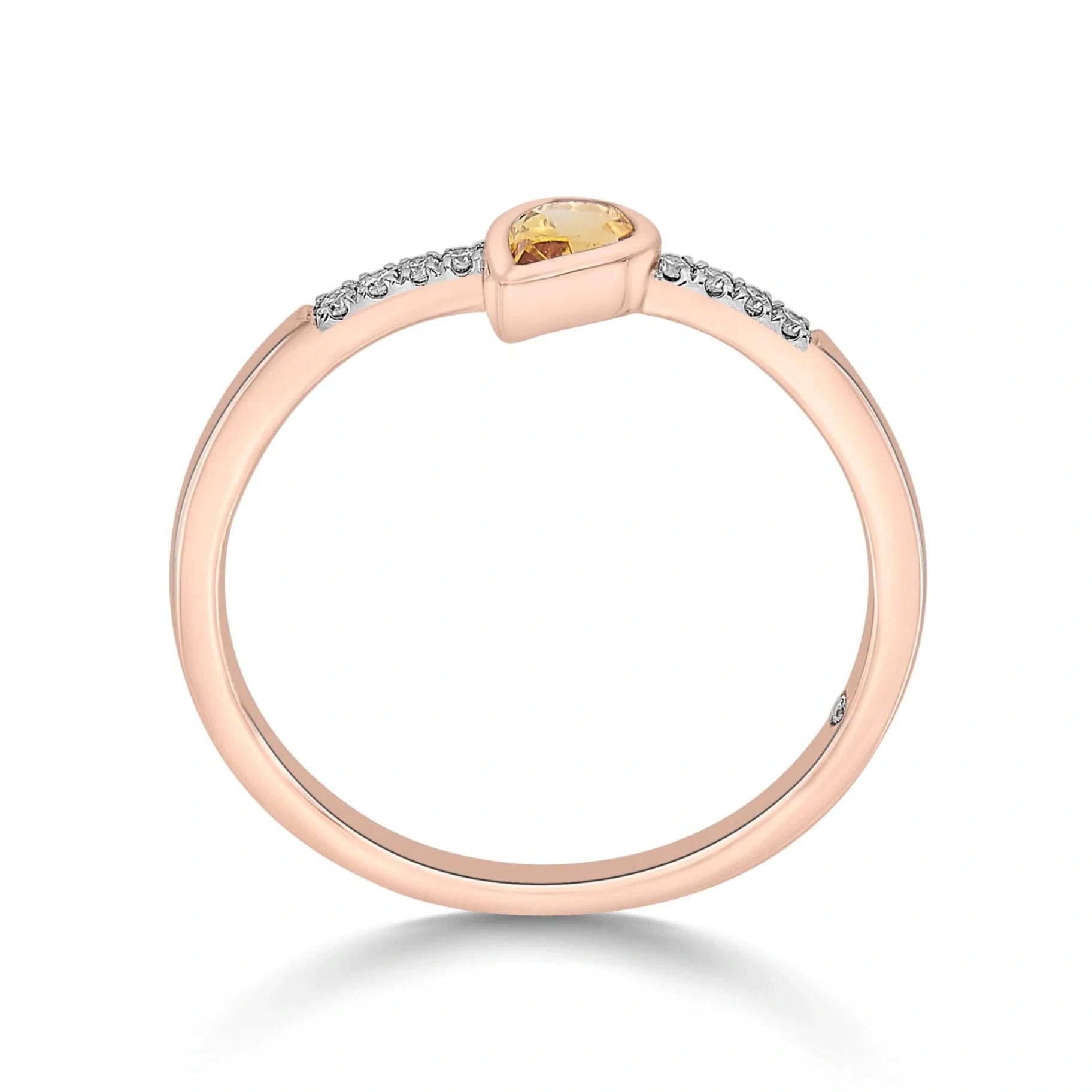 Color Pop Drop Elegance Ring in Citrine - Zen Diamond India