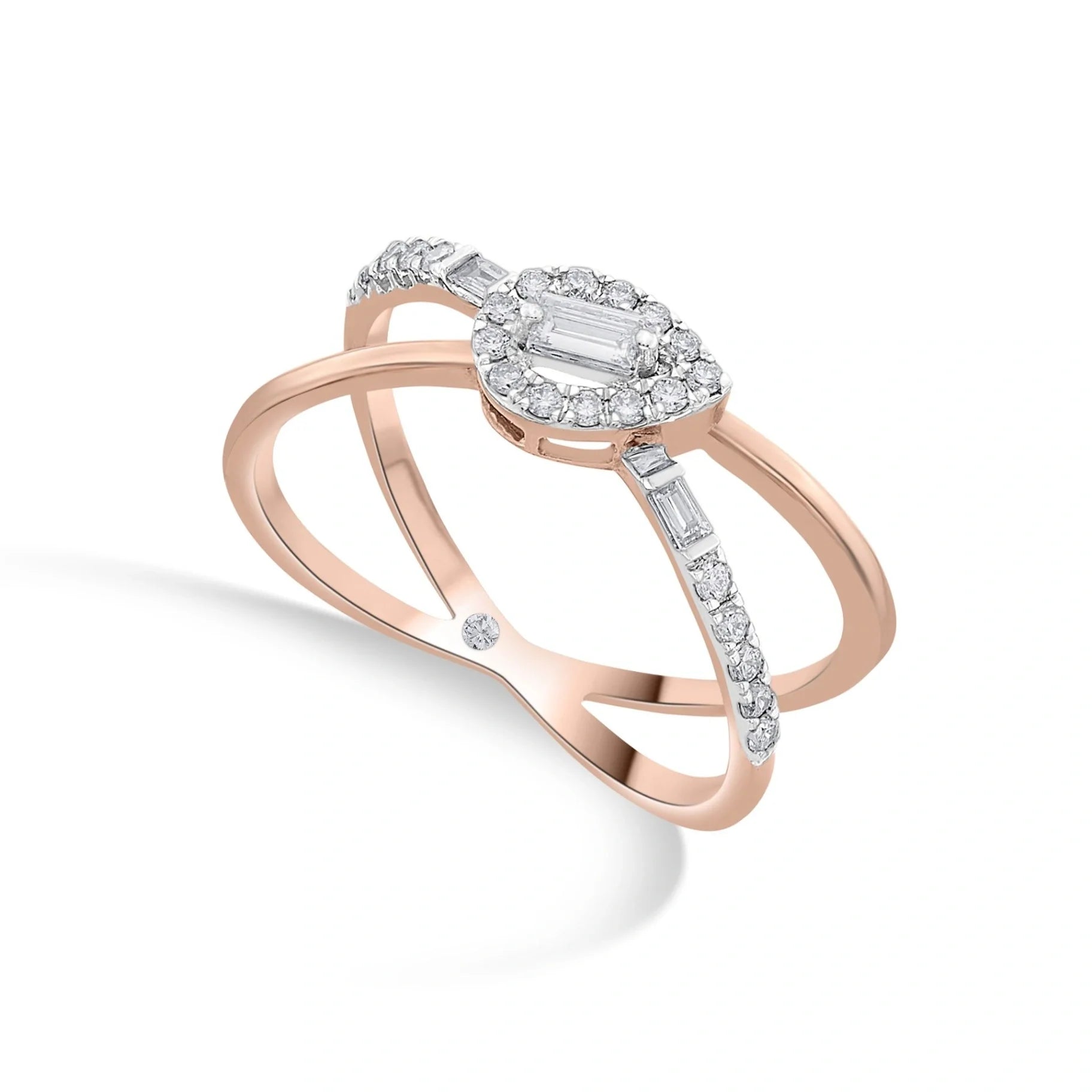 Boujee Pear Criss Cross Ring - Zen Diamond India