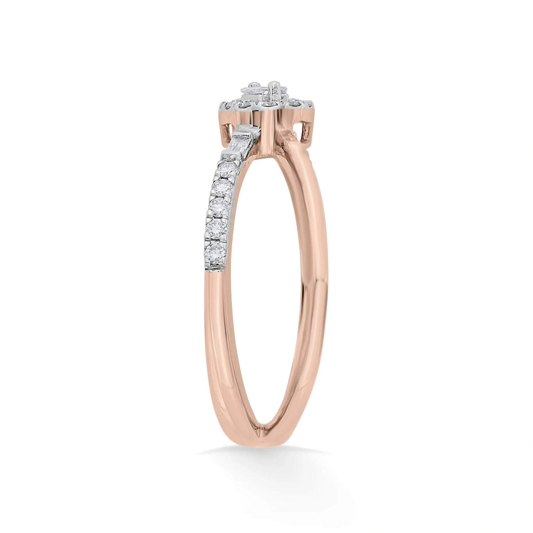 Boujee Pear Criss Cross Ring - Zen Diamond India