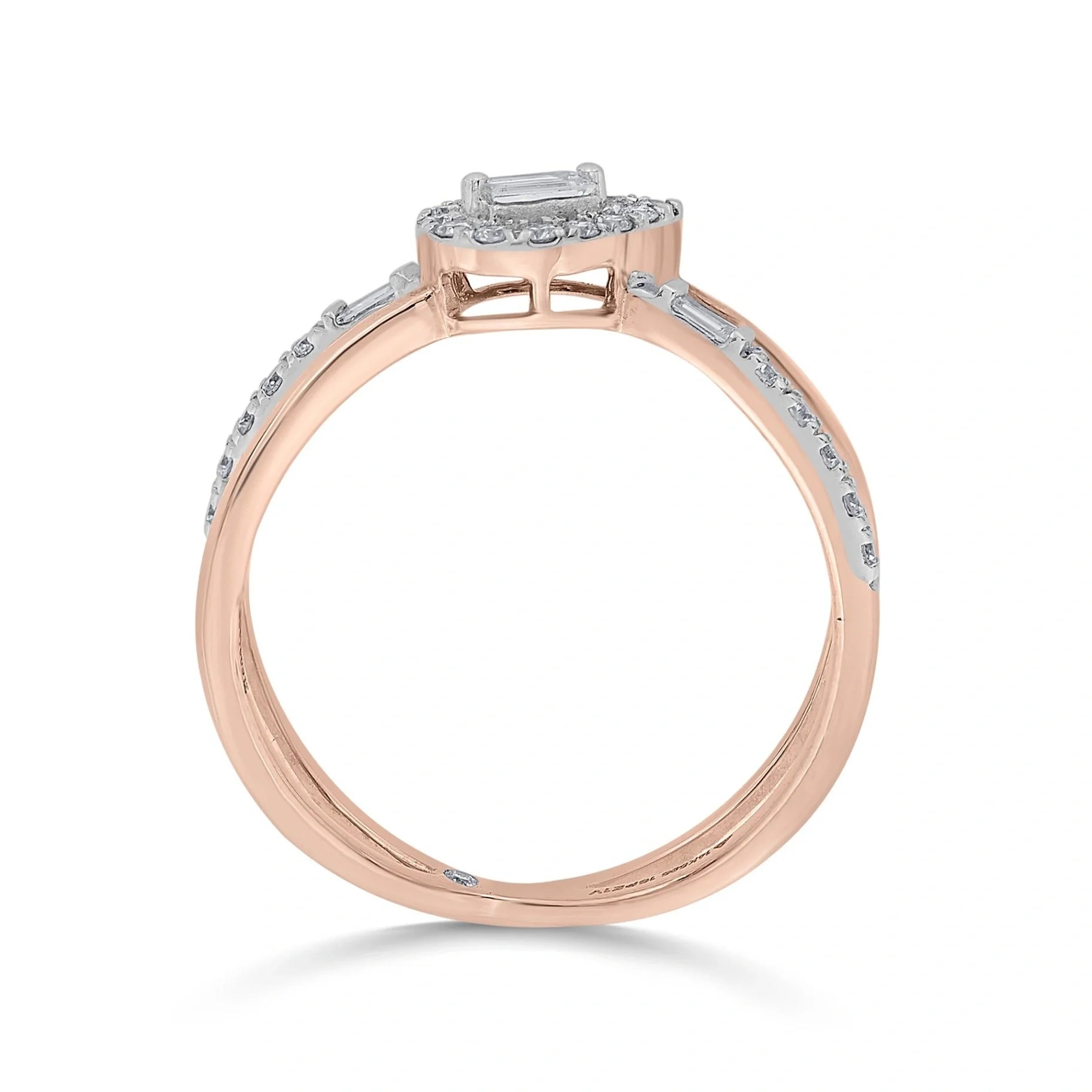 Boujee Pear Criss Cross Ring - Zen Diamond India