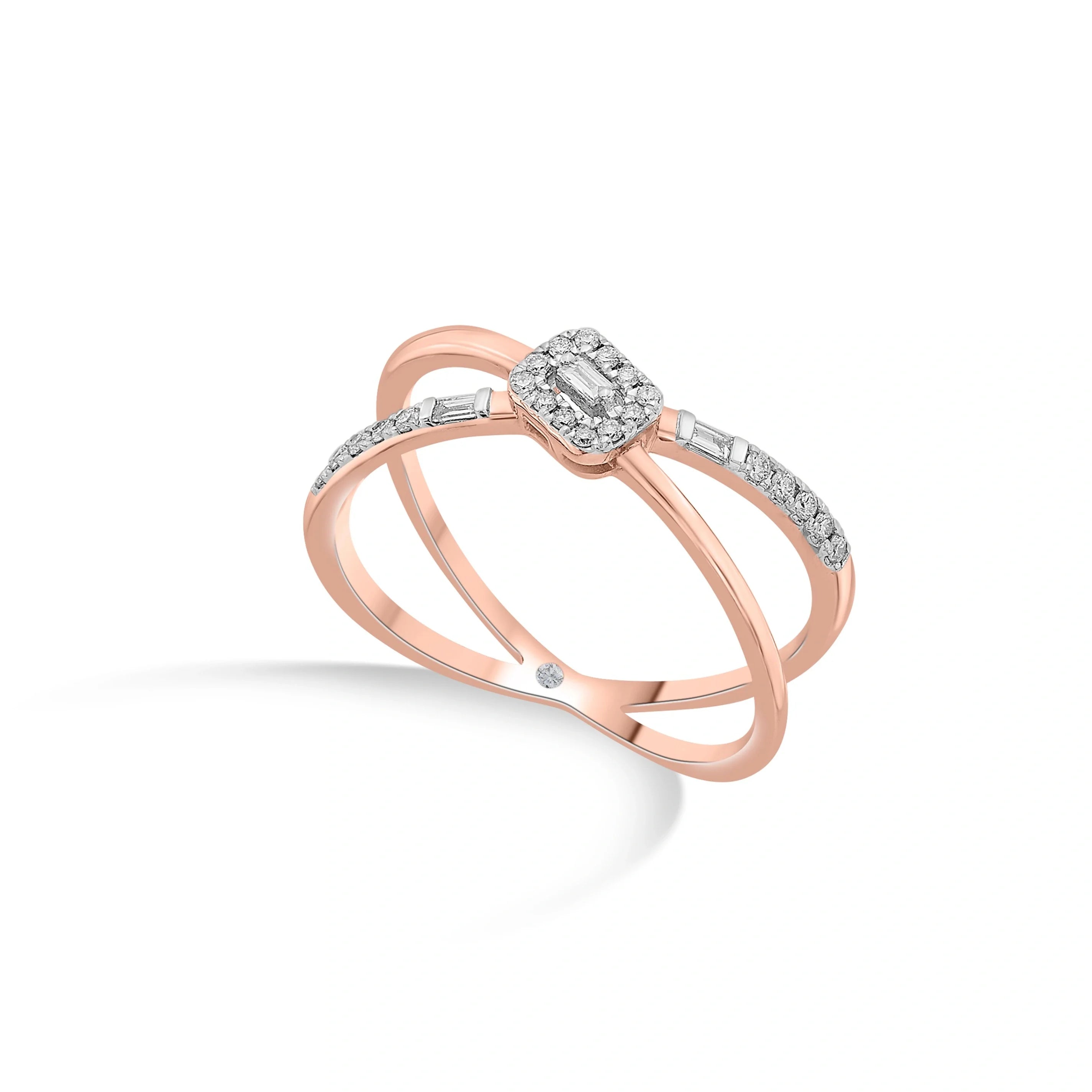 Boujee Emerald Criss Cross Ring