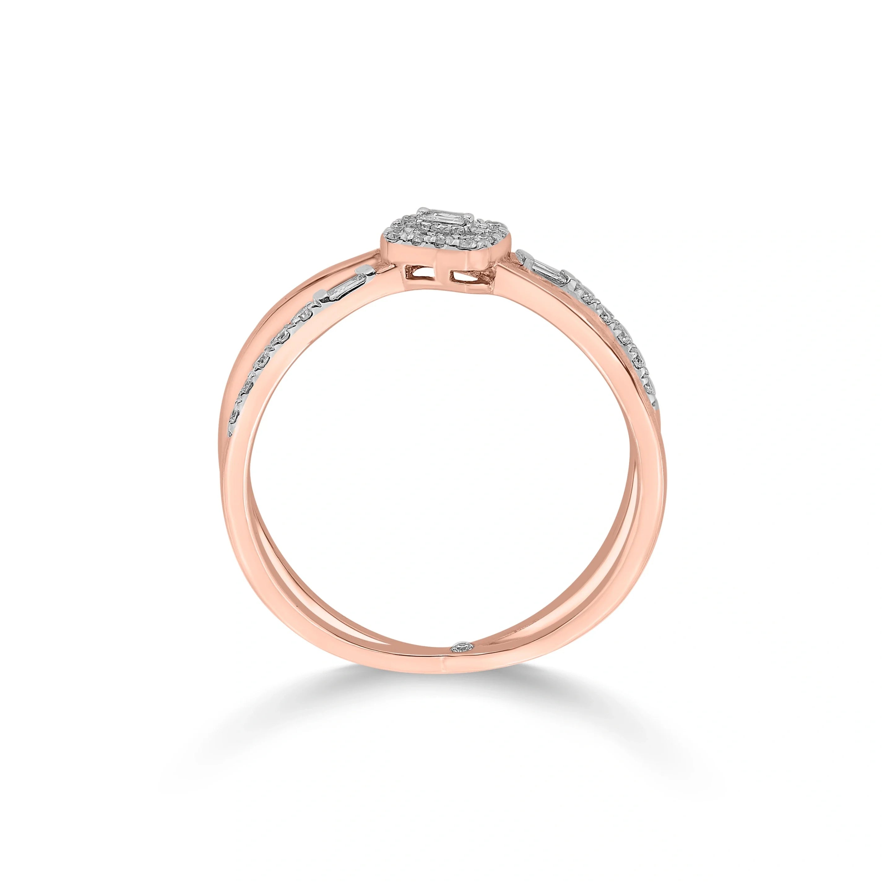 Boujee Emerald Criss Cross Ring