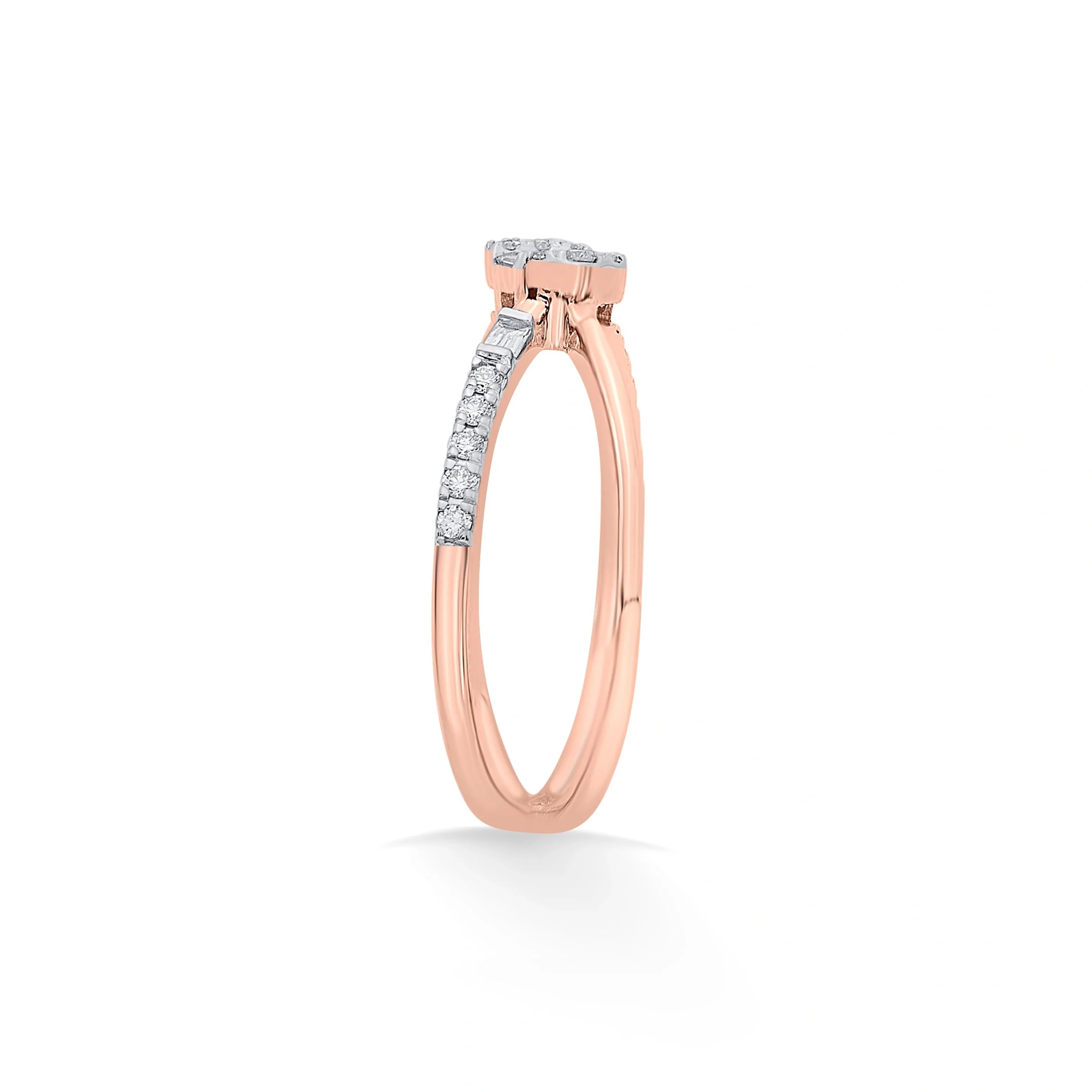 Boujee Hexa Criss Cross Ring - Zen Diamond India