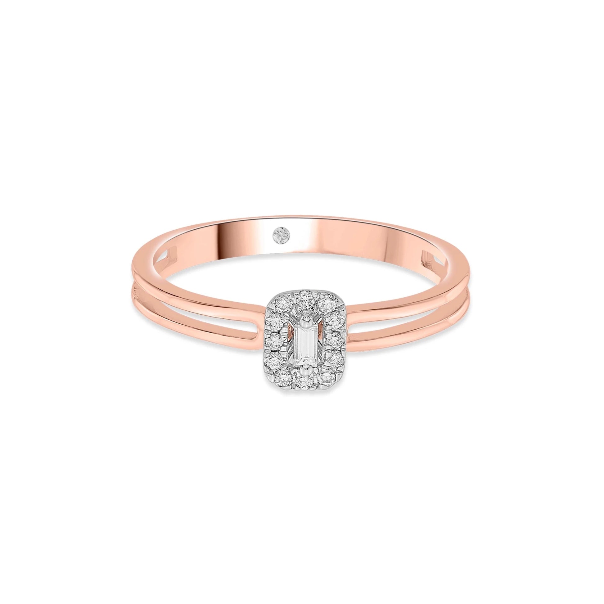 Boujee Split Sparkle Glam Ring - Zen Diamond India