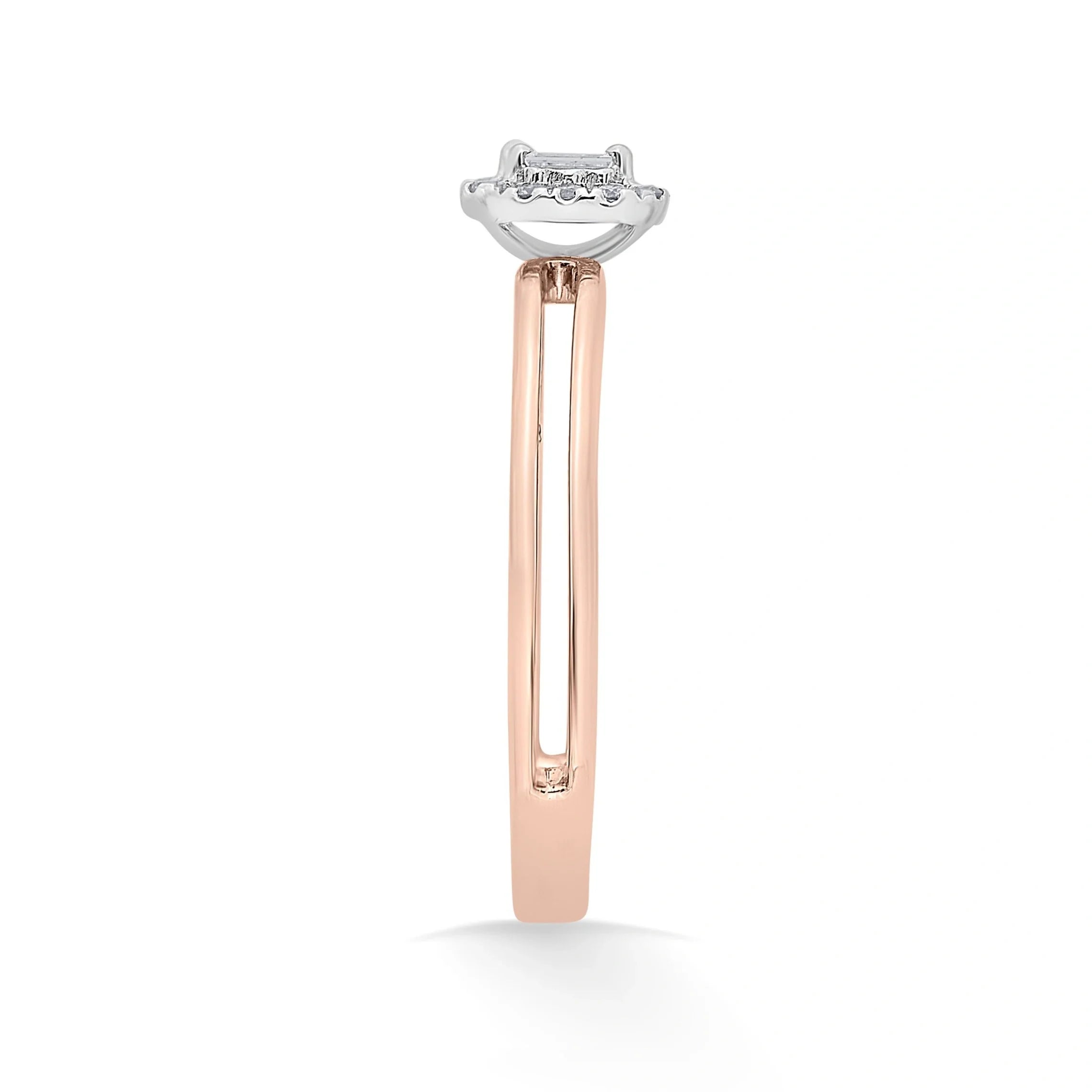 Boujee Split Sparkle Glam Ring - Zen Diamond India