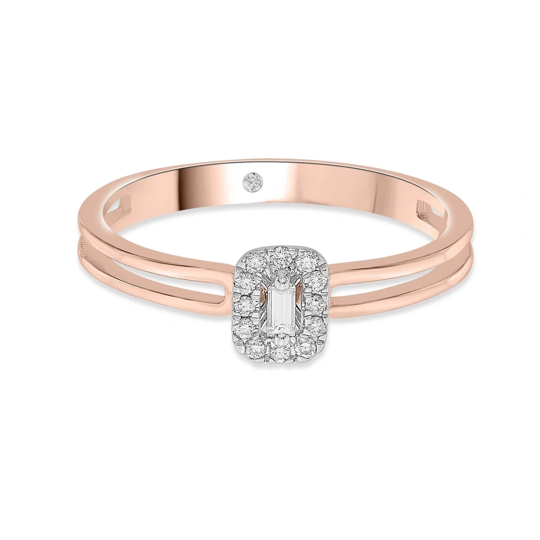 Boujee Split Sparkle Glam Ring - Zen Diamond India