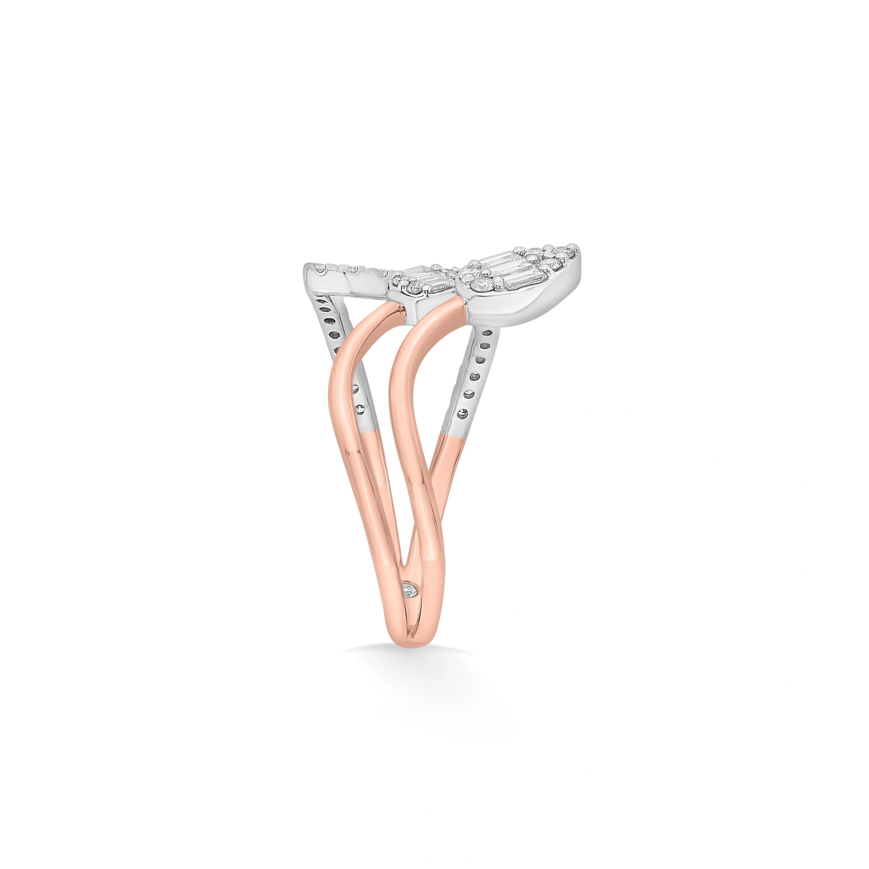 Facet Fusion Rosé Flame Diamond Ring - Zen Diamond India