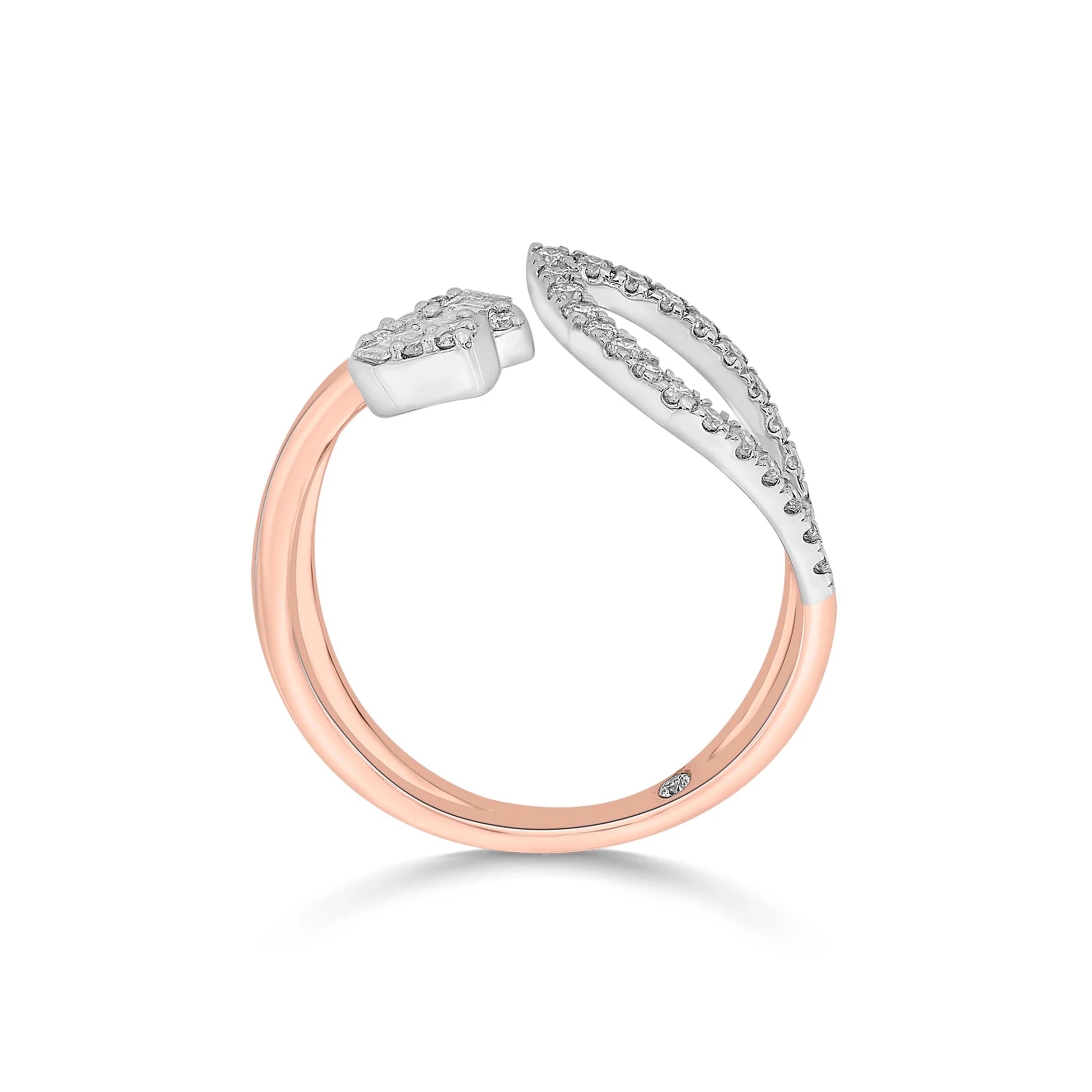 Facet Fusion Rose Flame Diamond Ring - Zen Diamond India