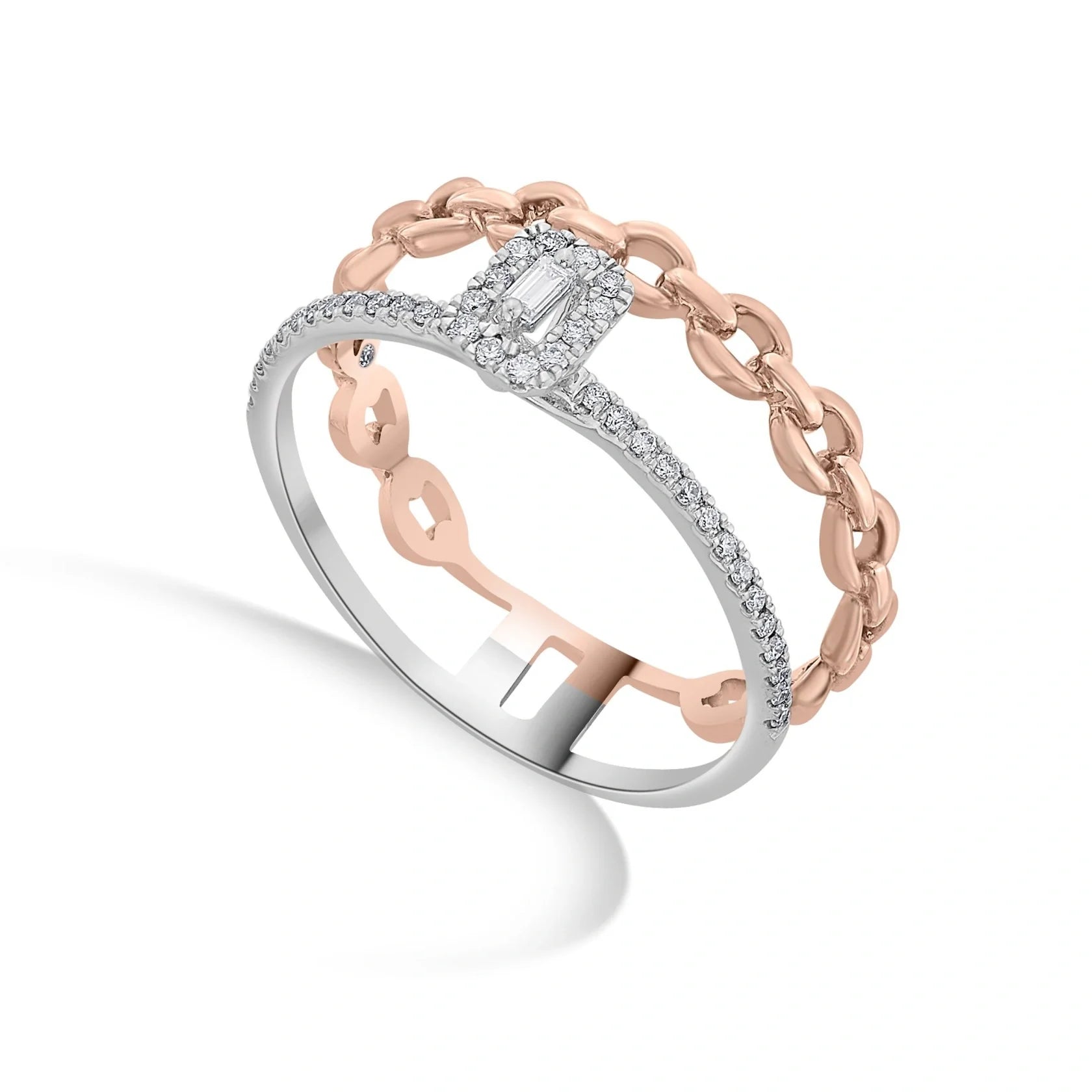 Cuban Versaluxe Dual Drip Ring - Zen Diamond India