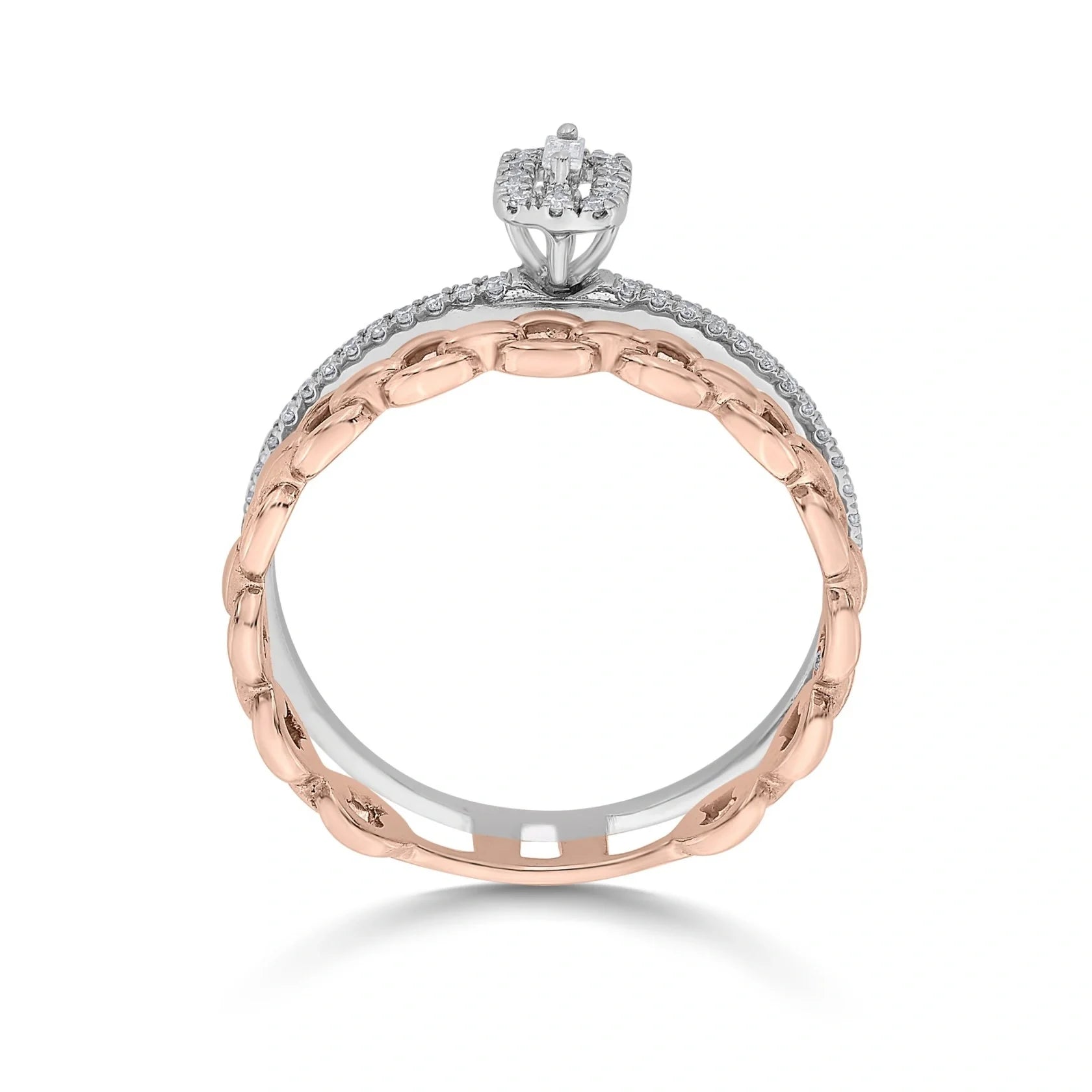 Cuban Versaluxe Dual Drip Ring - Zen Diamond India