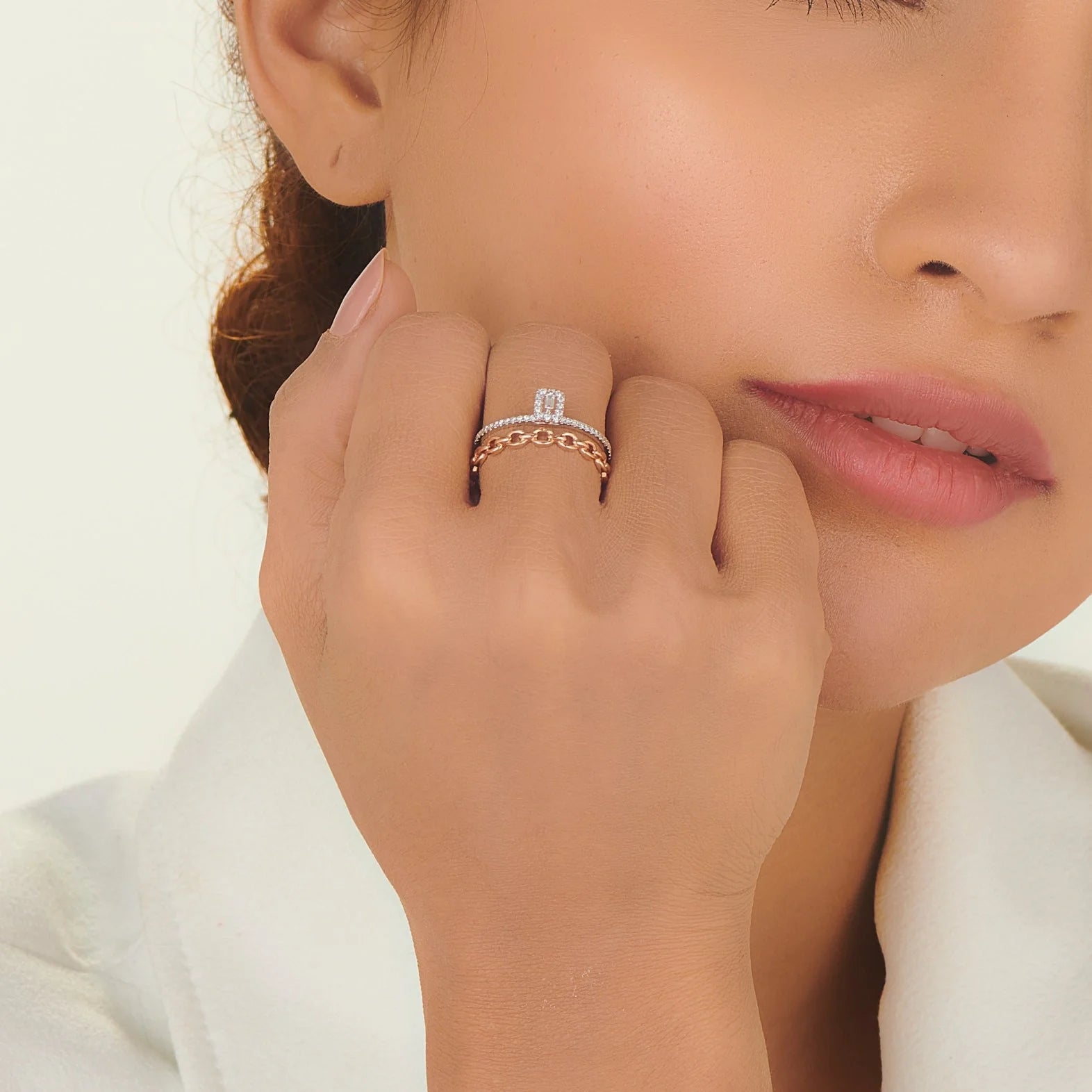 Cuban Versaluxe Dual Drip Ring - Zen Diamond India