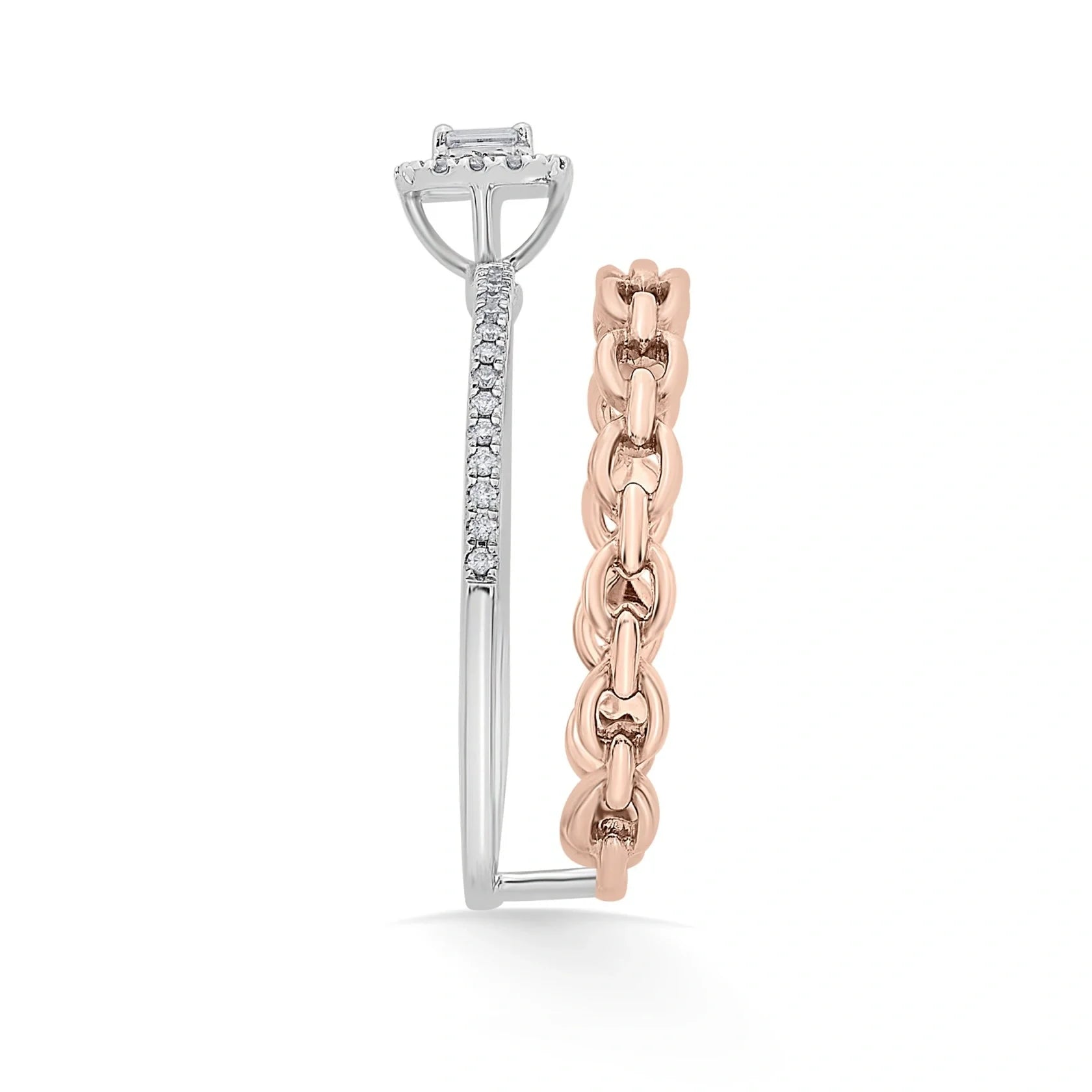Cuban Versaluxe Dual Drip Ring - Zen Diamond India