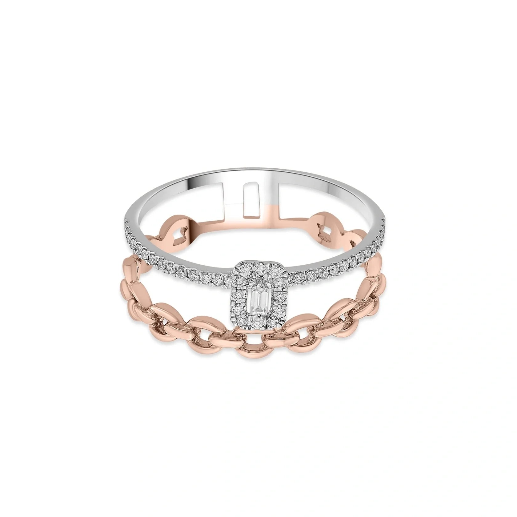Cuban Versaluxe Dual Drip Ring - Zen Diamond India