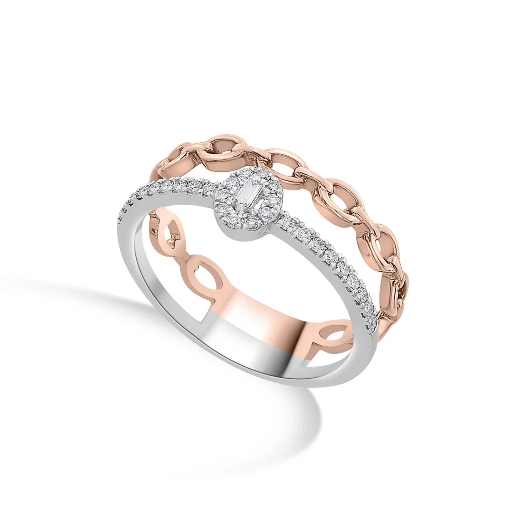 Delicate Cuban Connection Ring - Zen Diamond India