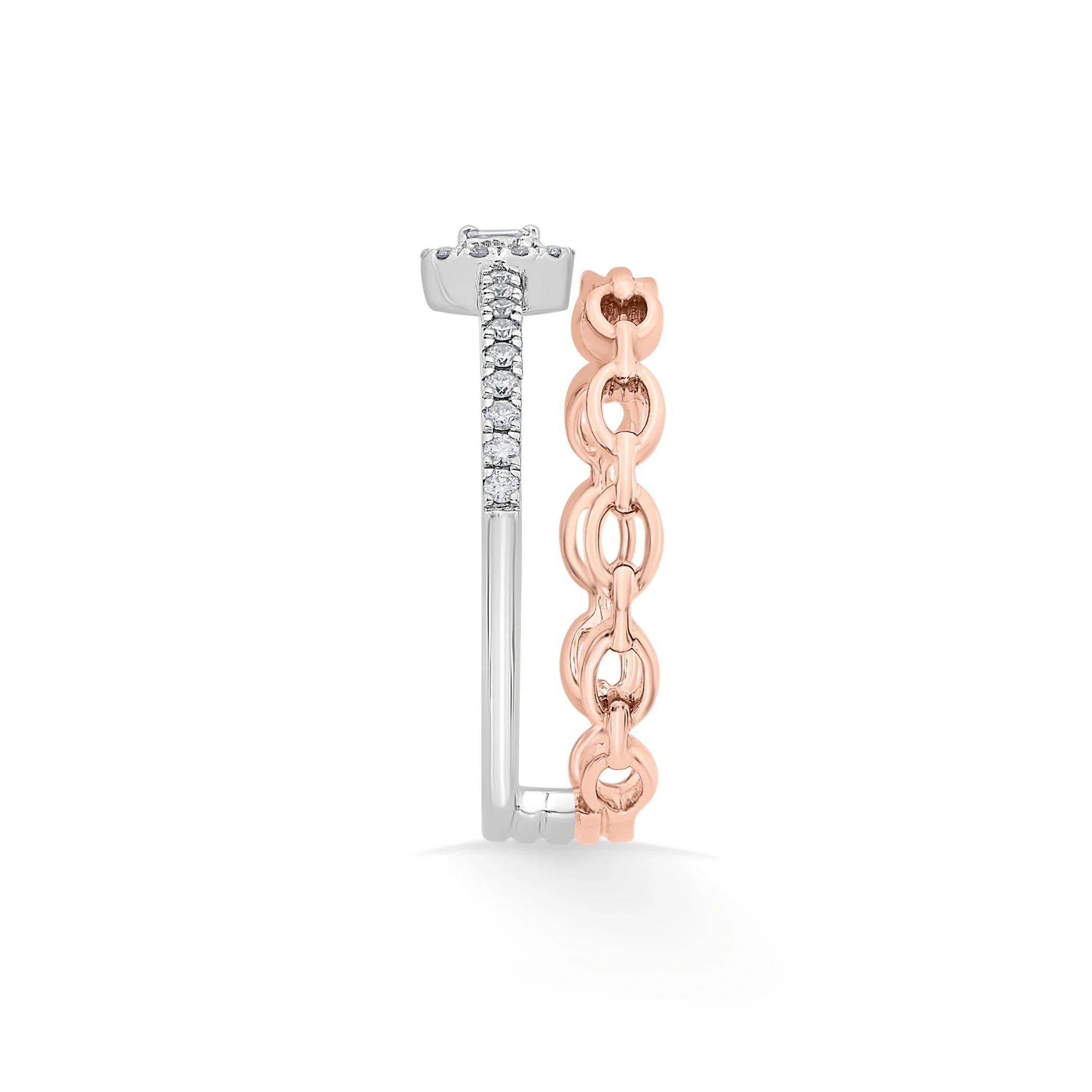 Delicate Cuban Connection Ring - Zen Diamond India