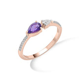 Color Pop Open Embrace Ring in Amethyst