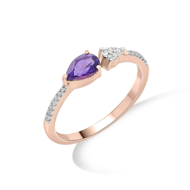 Color Pop Open Embrace Ring in Amethyst