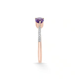 Color Pop Open Embrace Ring in Amethyst