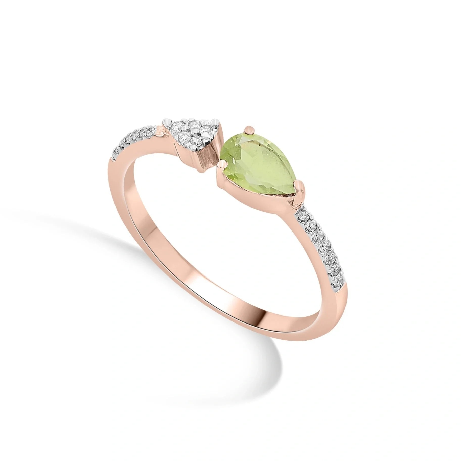 Color Pop Open Embrace Ring in Peridot - Zen Diamond India